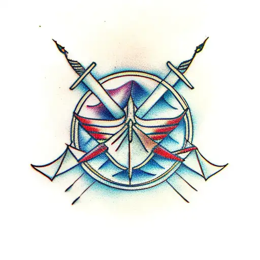 arrow and feather tattoo design idea