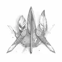 arrow and feather tattoo design idea