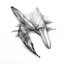 arrow and feather tattoo design idea