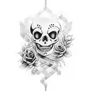 dancing skeleton tattoo design idea