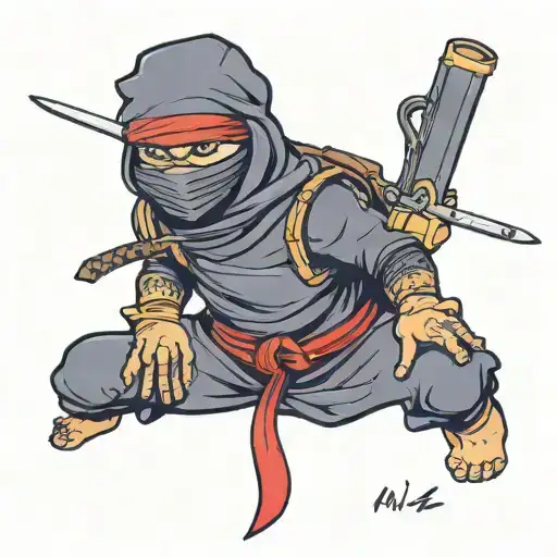 class room ninja tattoo design idea