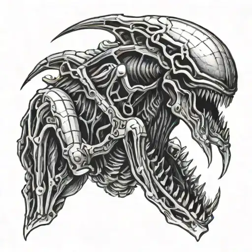 xenomorph tattoo design idea