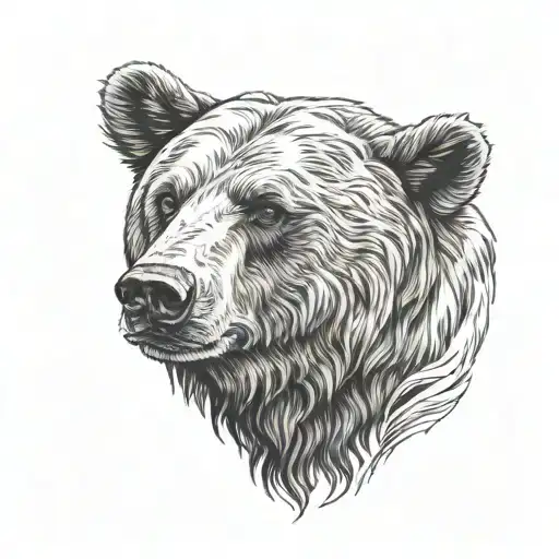 bear head tattoo design idea