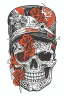 undead pirate tattoo design idea