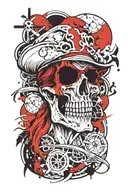 undead pirate tattoo design idea
