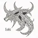 Loki tattoo design idea