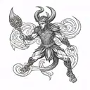 Loki tattoo design idea