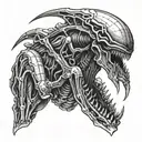 xenomorph tattoo design idea