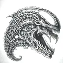 xenomorph tattoo design idea