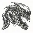 xenomorph tattoo design idea