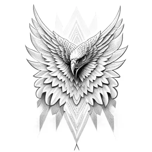 eagle wings with infinity tattoo design idea