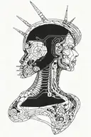cybernetic tattoo design idea