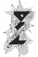 cybernetic tattoo design idea