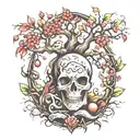 poison tree tattoo design idea
