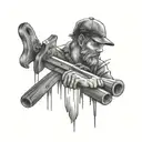 carpenter  tattoo design idea