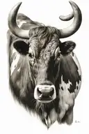 longhorn tattoo design idea