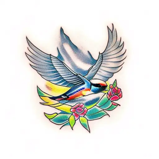 Swallow Bird tattoo design idea