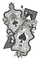 jack and ace card tattoo design idea