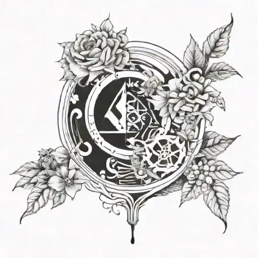 I like the idea of living in the present and that you're gonna die one day. More experiential than materialistic. Genera tattoo design idea