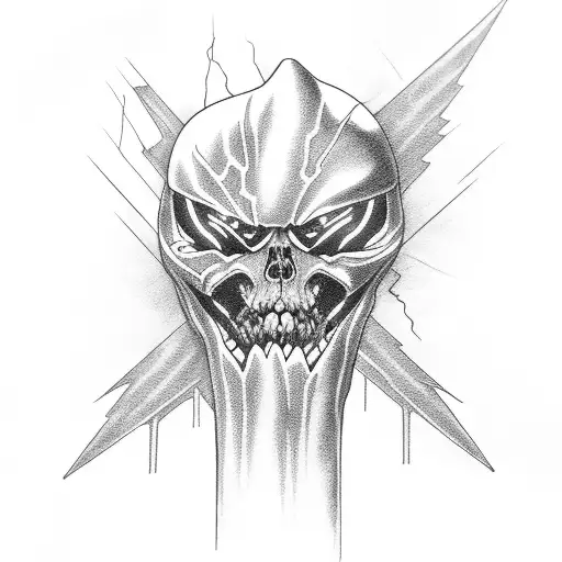 Ride the lightning tattoo design idea