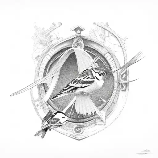 Sparrow tattoo design idea