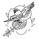 Sparrow tattoo design idea