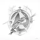 Sparrow tattoo design idea