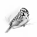 Sparrow tattoo design idea