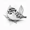Sparrow tattoo design idea