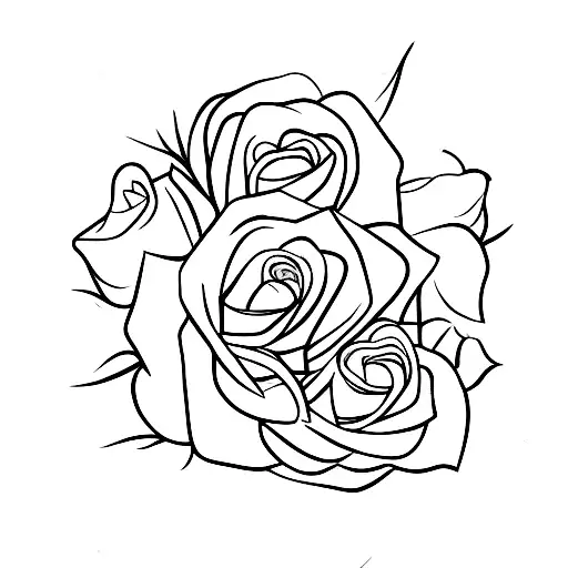 1111 with rose tattoo design idea