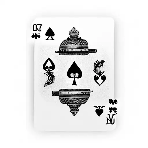 smoking Ace of Spades card tattoo design idea