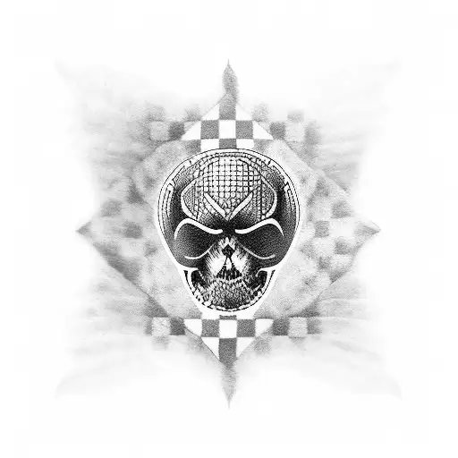 checkered flag tattoo design idea