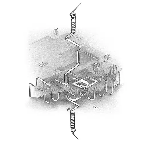 paper clip question mark tattoo design idea