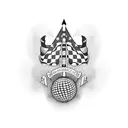 checkered flag tattoo design idea