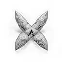 letter a on ring finger tattoo design idea