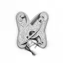 letter a on ring finger tattoo design idea