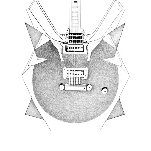 les paul guitar tattoo design idea