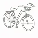 duck on a bicycle  tattoo design idea