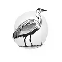 whooping crane tattoo design idea