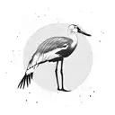 whooping crane tattoo design idea