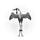 whooping crane tattoo design idea