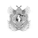 whooping crane tattoo design idea