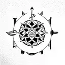 cancer horoscope with lotus with moon  tattoo design idea