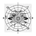 cancer horoscope with lotus with moon  tattoo design idea