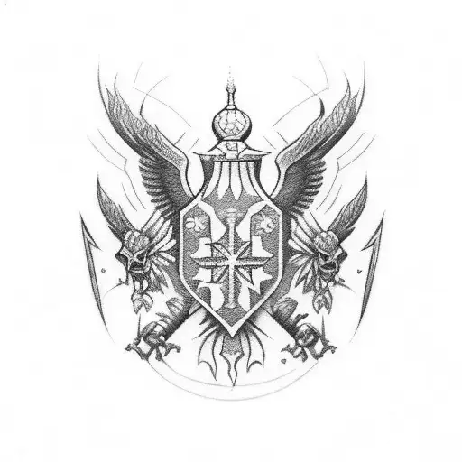 Ukrainian crest tattoo design idea