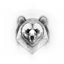 Afircan american bear tattoo design idea