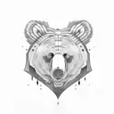 Afircan american bear tattoo design idea
