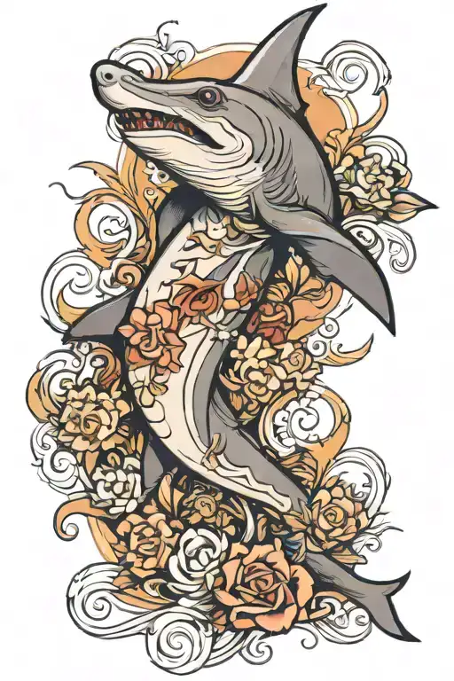 hammerhead shark tattoo design idea