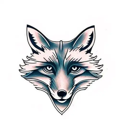 Fox tattoo design idea