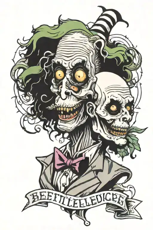 Beetlejuice tattoo design idea